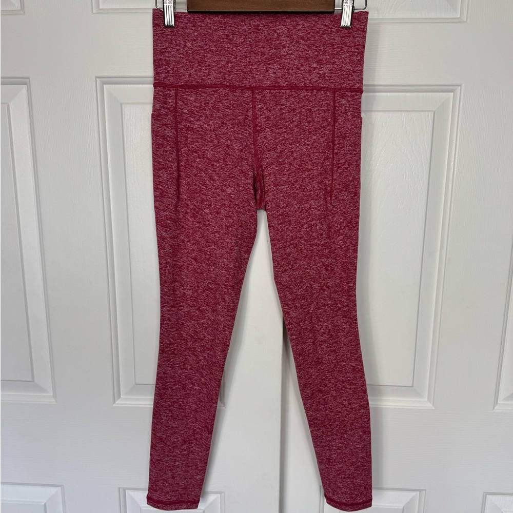 Red High-Waisted Leggings